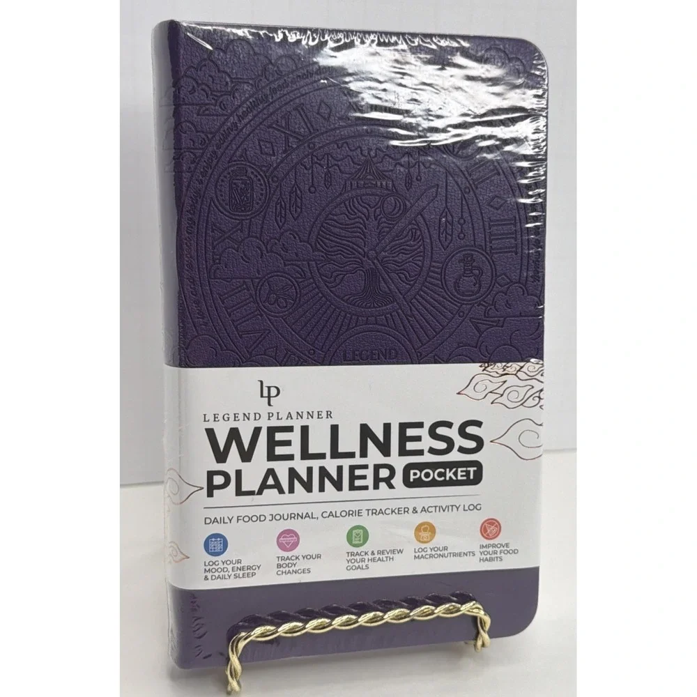 Legend Planner Wellness Planner Pocket Size 3.9x6.3″ Purple, Lifestyle NEW